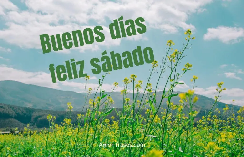 Buenos días feliz sábado